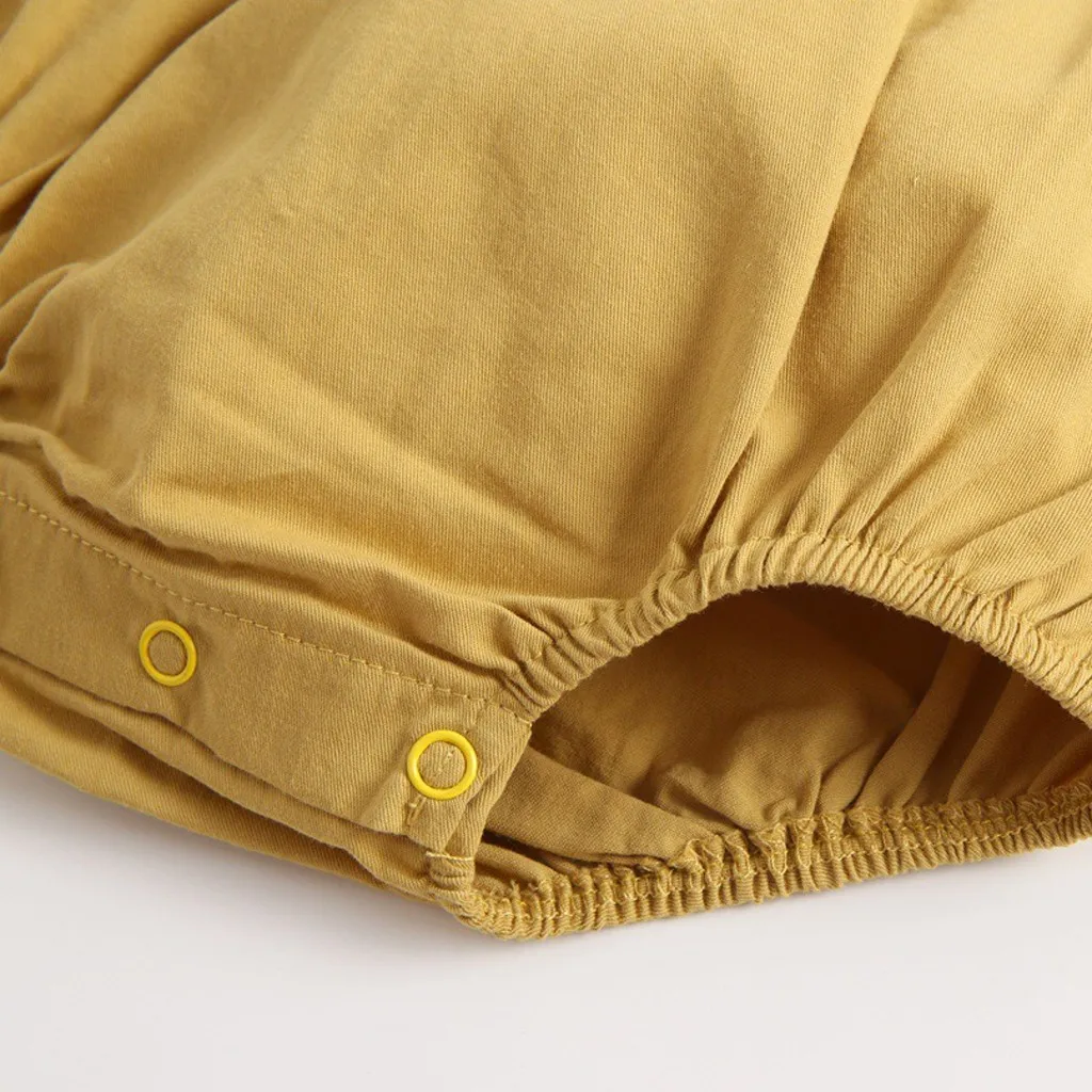 Боди для младенцев; комбинезон с длинными рукавами и волнистым воротником для маленьких девочек; имитация двух частей; одежда для малышей; одежда для маленьких детей;# L20