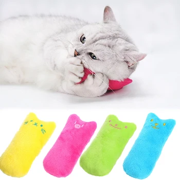 

1PCS Interactive Fancy Pet Grinding Catnip Cat Teeth Toy Claws Thumb Bite Cat mint Kitten Playing Pillow Supplies Scratcher Toys