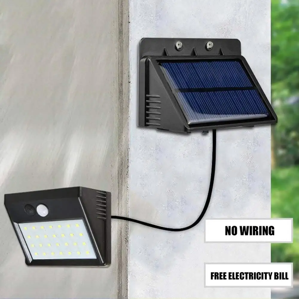30 LED Solar Light Human Body Induction Wall Light Motion Sensor Street Lamp Induction Light