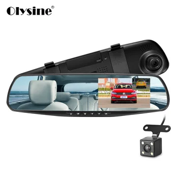 

4.3 inch Car Mirror DVR Camera Full HD 1080P Dash Cam Auto Video Recorder Dual Lens with Waterproof Night Vision Back Camera