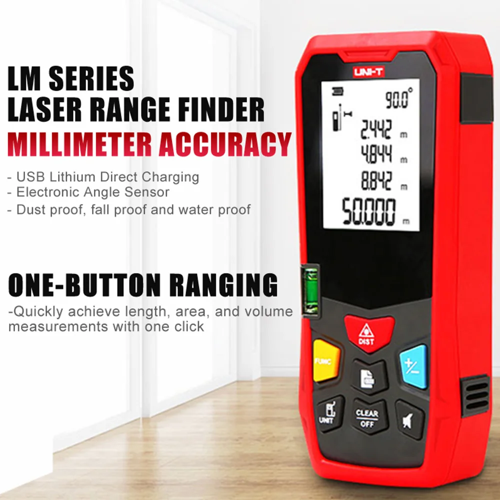 

UNI-T Digital Laser Distance Meter 40m 50m 80m 100m 120m 150m Rangefinder Building Handheld