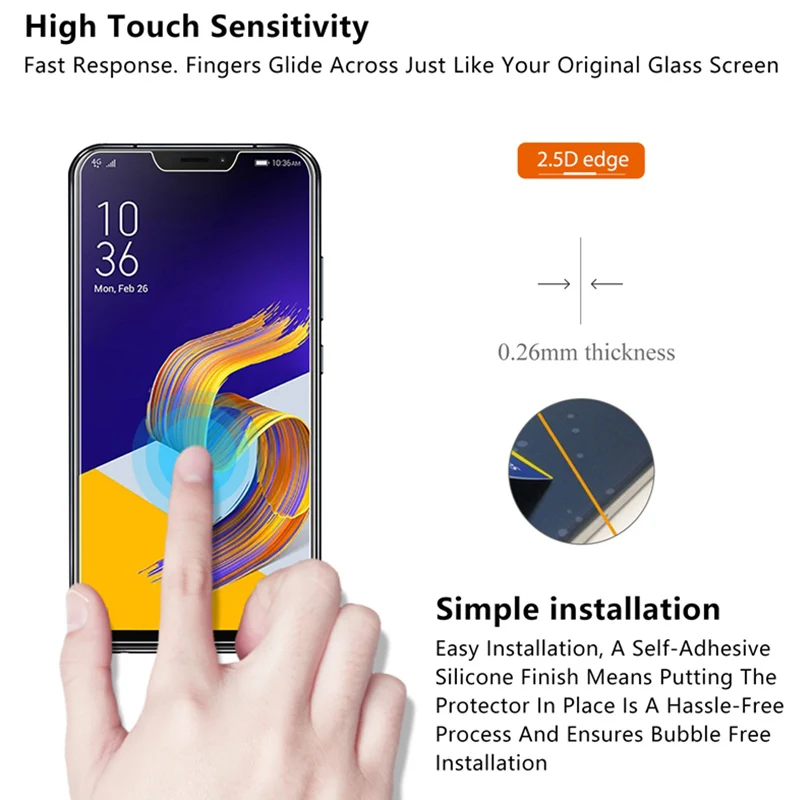 Взрывозащищенное Закаленное стекло Для Zenfone 6 ZS630KL Защита экрана для Asus 5Z ZS620KL Защитное стекло для Zenfone 5 ZE620KL