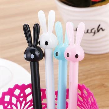 

1 Piece Stationery Cartoon Cute Kawaii Rabbit Pen Creative School Office Supply Gel Pen gift Handles Bunny Sweet Lovely Pretty