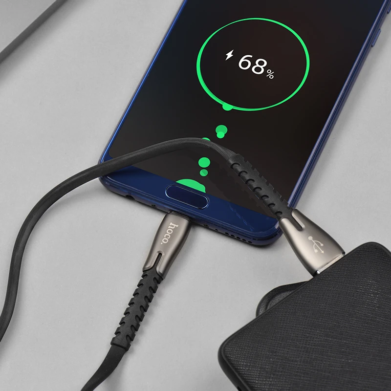 HOCO U58 30 шт./лот 1,2 м Прочный USB кабель для iPhone кабель Micro кабель для samsung USB кабель провод зарядного устройства