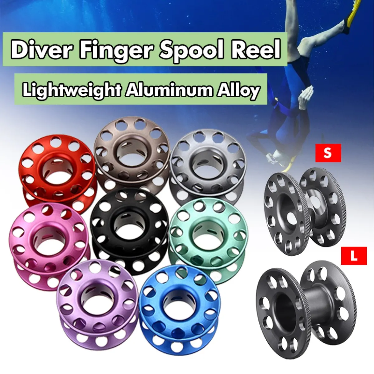 Lightweight Scuba Diving Finger Spool Reel Aluminium 15/30m Technical Wreck Cave  Dive Underwater Diving Equipment - AliExpress