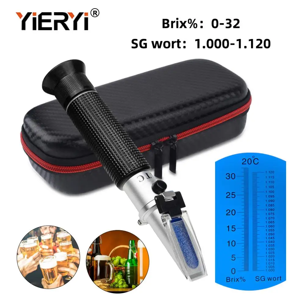 Yieryi новый ручной 0 ~ 32% Brix 1 000 120 пивной сусло SG Удельный гравитационный