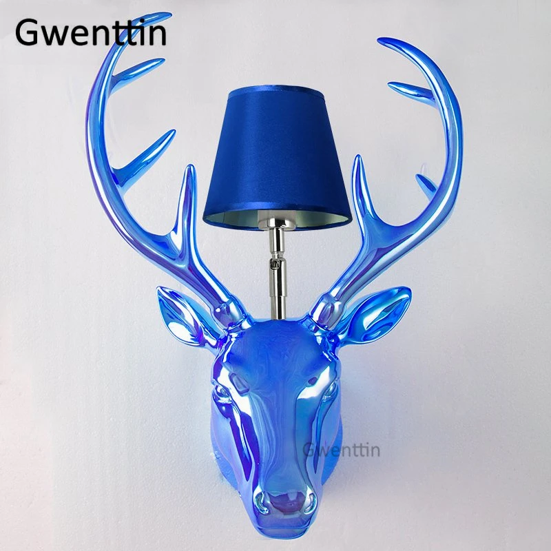 

Modern Deer Wall Lamp Nordic Resin Antlers Led Wall Sconce Light Fixtures for Living Room Bedroom Lighting Luminaire Loft Decor
