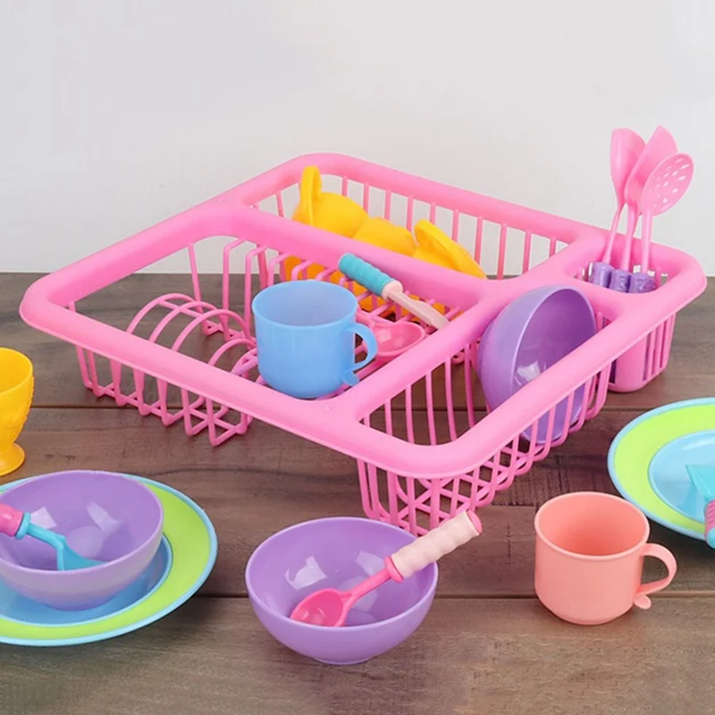 Utensílios de Mesa Conjunto para Crianças Jogar Fingir Brinquedos Cozinha Cozinhar Jogo Simulação Pia Pratos Casa Aprendizagem 21 Pçs - Set 10 21 pçs set crianças jogar fingir brinquedos