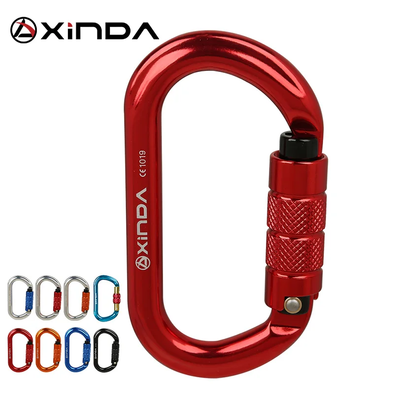 

O-type lock buckle Automatic Karabiner Karabina Safety Master Carabiner Carbines 5500lbs Hook Climbing Mountain Equipment