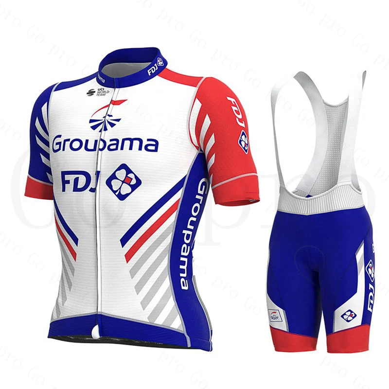 Велосипедная майка GROUPAMA FDJ 2020 комплект с нагрудником 19D униформа для горного