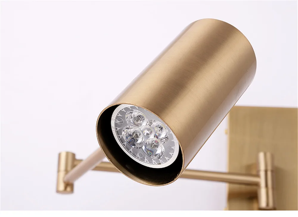 Nordic Design Long Arm LED Wall Lamp Loft Modern Sconce Wall Lights Telescopic Folding Gold Iron Luminaire Home Decor Lighting (8)