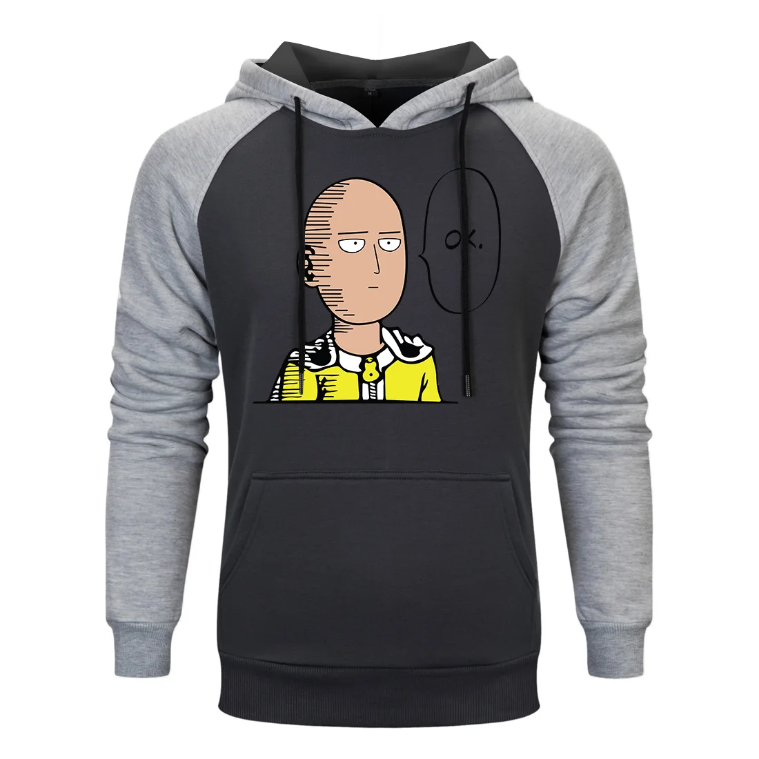 Мужская толстовка Saitama Sensei из японского аниме, евро хлопок, с капюшоном, осенняя Повседневная Толстовка, Мужская Уличная одежда в стиле хип-хоп, sudadera hombre