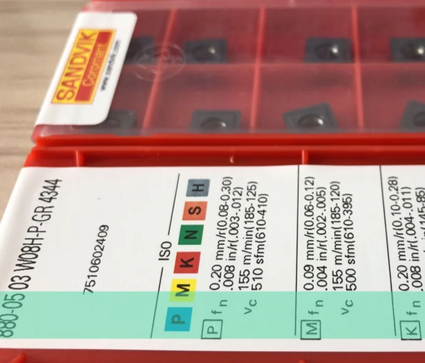 10 шт. вставки карбида 880-0503W08H-P-GR 4344
