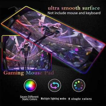 

RGB Sexy Girl Anime 400X900/300X600MM Mousepads Best Gaming Mousepad Gamer Large Personalized Mouse Pads Keyboard Pc Pad for LOL