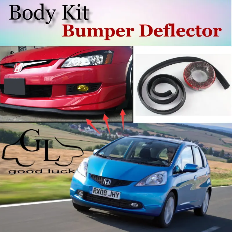 For Honda Jazz Fit Type R Bumper Lip Lips Car Lip Shop Spoiler For Car Tuning Topgear Body Kit Strip Spoilers Wings Aliexpress