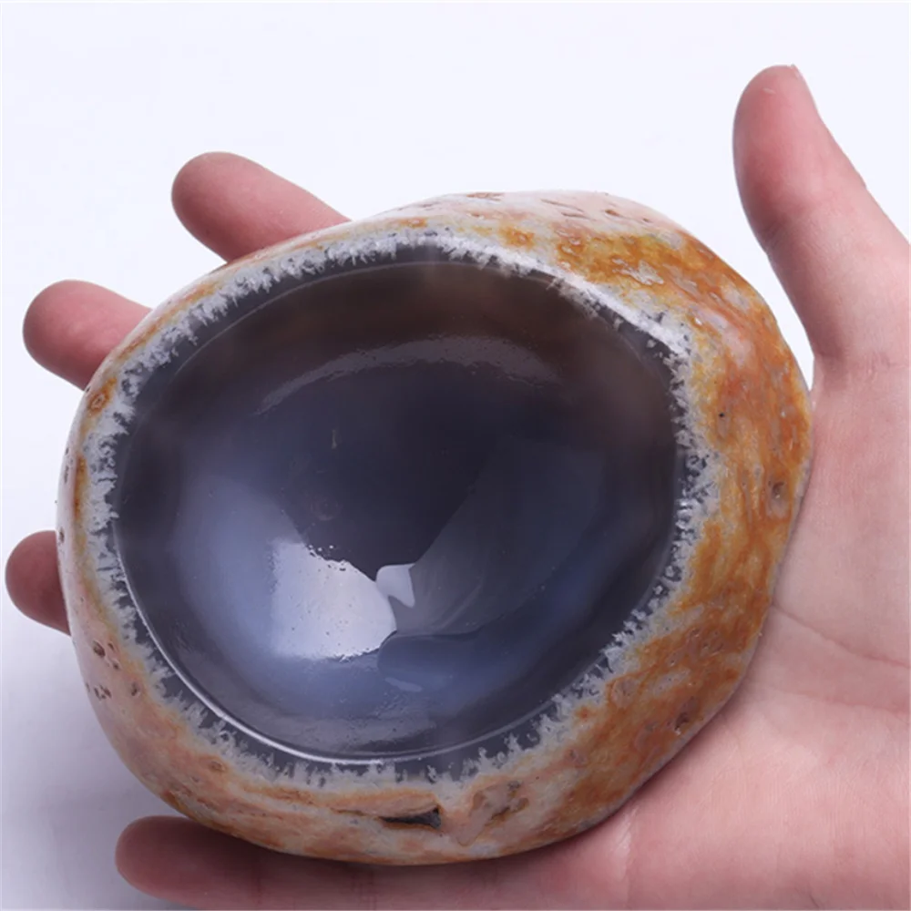 natural Agate ashtray stone Cigarette Smoking Cup Ashtray Ash Holder crystal ashtray home decoration stones and minerals Healing
