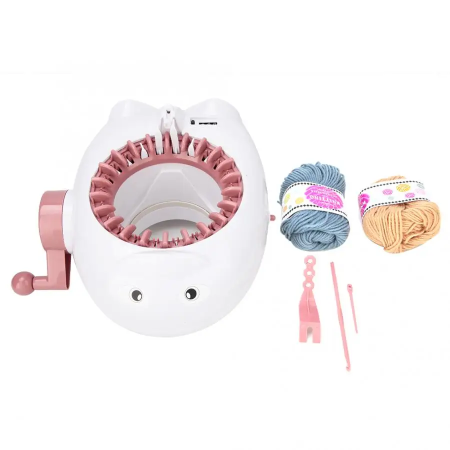 Детские игрушки Моделирование Деревянные маленькие DIY Пластиковые ручное вязание и шитье машина детская ткацкая Игрушка аксессуары для инструментов(22 иглы - Цвет: 22 needles