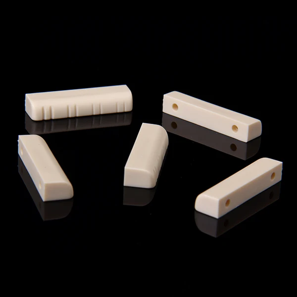 5 Pcs Beige Plastic 8 String Mandolin Slotted Nuts Durable Replacement Parts New