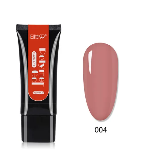 004-30ml Elite99 Polygel наращивания ногтей акрилом поли для маникюра с использованием лака геля Белый металл с прозрачными кристаллами УФ светодиодный гель Советы повышения быстрая расширение гель - Цвет: 004-30ml