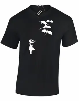 

DRAGON BANKSY MENS T SHIRT GAME OF JON SNOW KHALEESI THRONES TYRION ART NEW