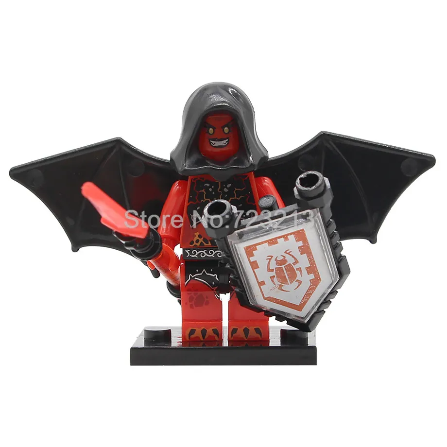 Одна совместимых Nexoed Knights замок фигурка воинов мультфильм строительные блоки наборы модели Кирпичи игрушки для детей - Цвет: E