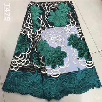 

Hot Sale French Lace Fabric Pure White Nigeria Lace Fabric High Quality African Tulle Lace Fabric For Wedding Party Dress