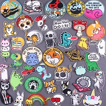 Cartoon Clothing Termoadhesivos Patches Punk Cute Thermal Transfer For Clothes Animals Patches On Clothes DIY Clothing Stickers