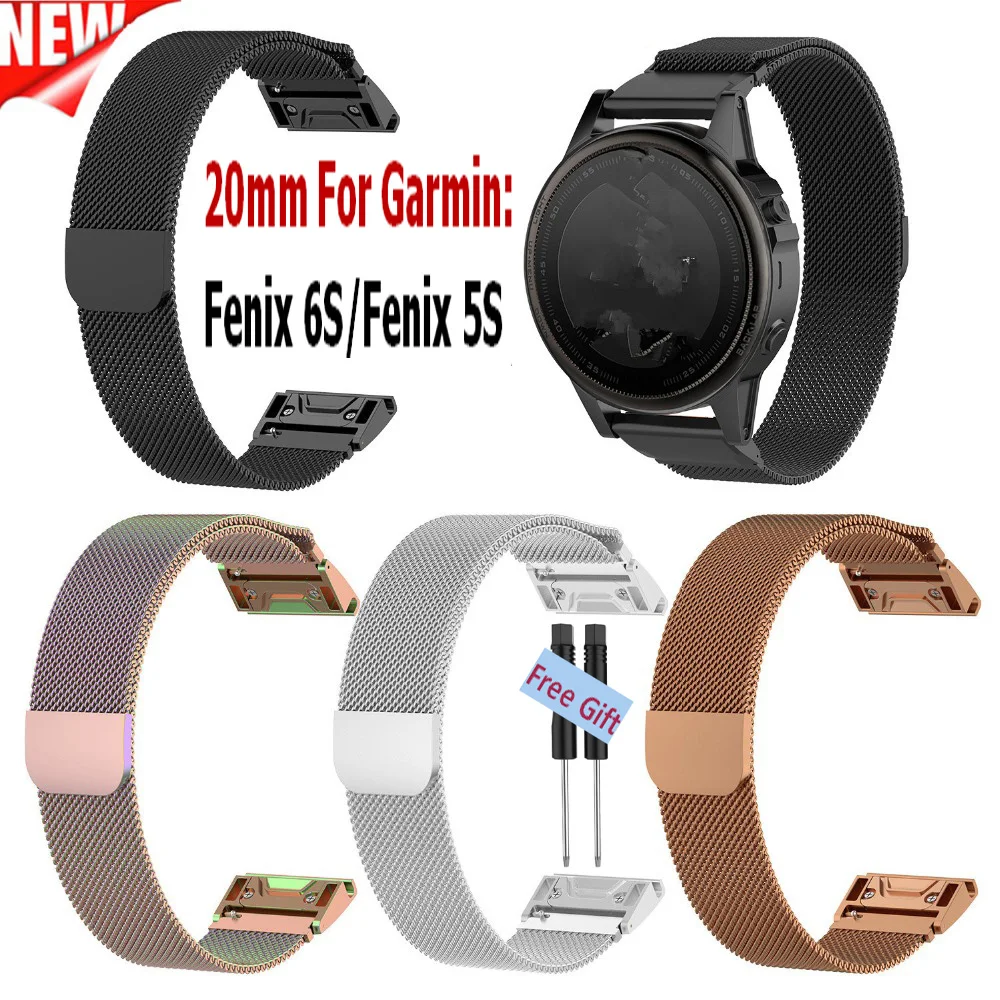 Быстросъемный ремешок для часов Garmin fenix 6 S, умные часы, Миланский Браслет для Garmin fenix 5S, браслет Fenix6S