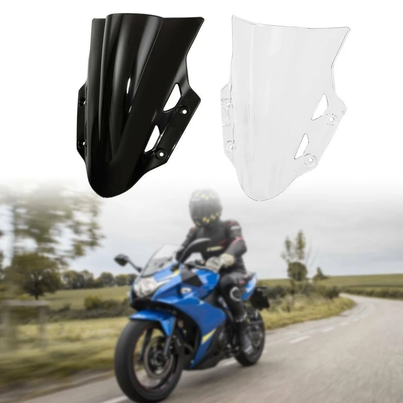 Мотоцикл двойной пузырь лобовое стекло ветровое стекло для Suzuki GSX250R
