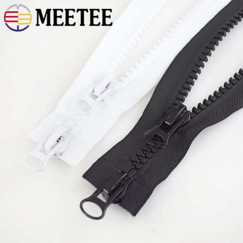 Meetee 2 шт. 60 300 см двойными собачками good Market смолы застежки молнии для шитья куртки