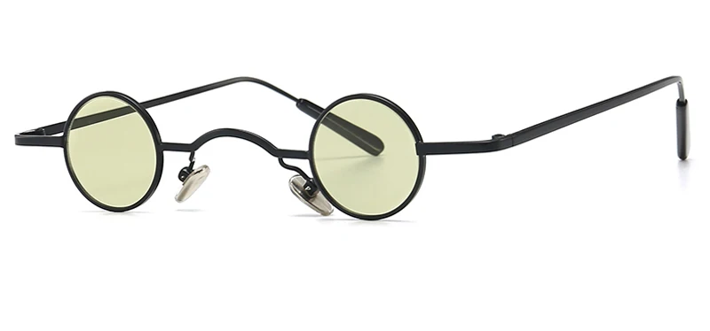 Kachawoo, маленькие круглые солнцезащитные очки для женщин, стимпанк, красные, черные солнцезащитные очки для мужчин, миниатюрный стиль, подарочные элементы,, горячая Распродажа - Цвет линз: oliver green lens