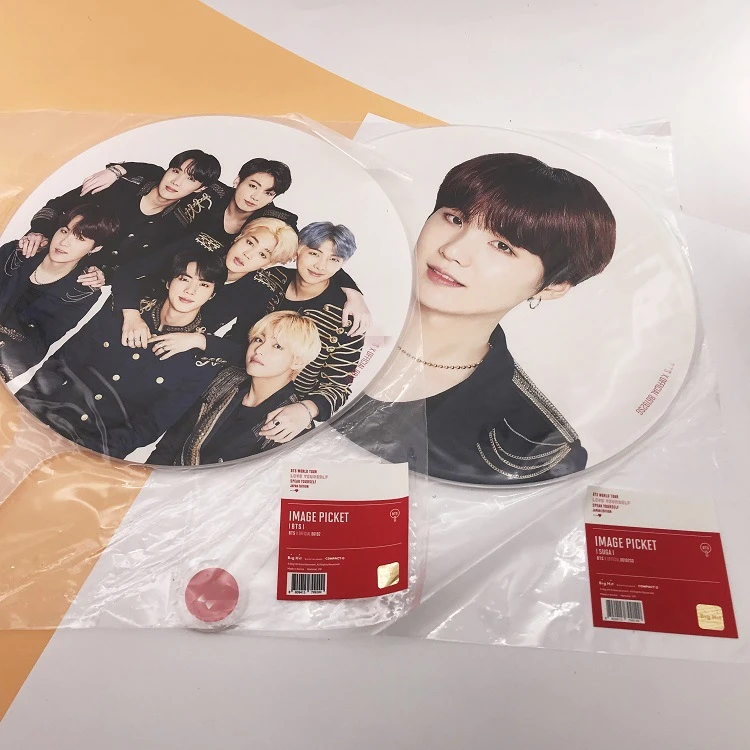 

Kpop Bangtan Boys WORLD TOUR LOVE YOURSELF SPEAK YOURSELF JAPAN EDITION Offical Fans Big Round Fans Gifts 29.5*29.5CM