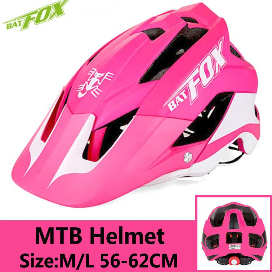 BATFOX велосипедный шлем для женщин и мужчин, велосипедный ультралегкий шлем для горного велосипеда, шоссейный велосипедный защитный спортивный шлем с большим козырьком - Цвет: F-659-G6