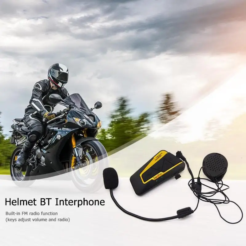 Bluetooth-рация, беспроводной bluetooth микрофон, Водонепроницаемый Bluetooth мотоциклетный шлем, домофон, стерео наушники
