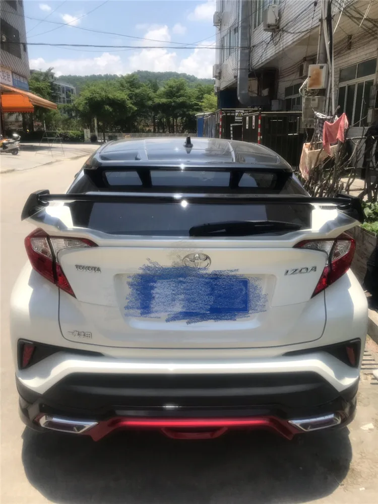 Для Toyota C-HR крыши спойлер Высокое качество ABS Материал заднего крыла черный/белый Цвет ствол большой спойлер Спорт для ЧР