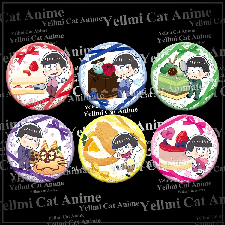 1 шт. 58 мм значки Osomatsu san Cookie Ichimatsu Jyushimatsu брошь круглые | Украшения и аксессуары