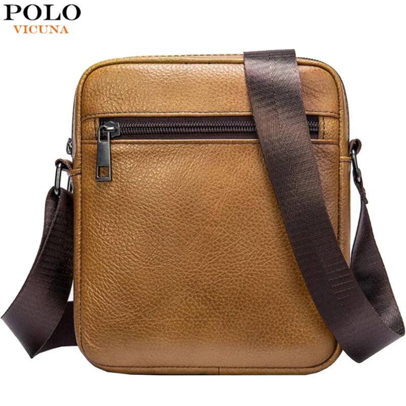 VICUNA POLO мужская сумка через плечо из натуральной кожи в винтажном стиле