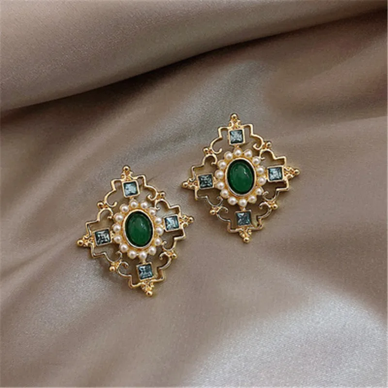 

925 sterling silver needle Stud earrings The set auger geometry Women's fashion joker jewelry wholesale