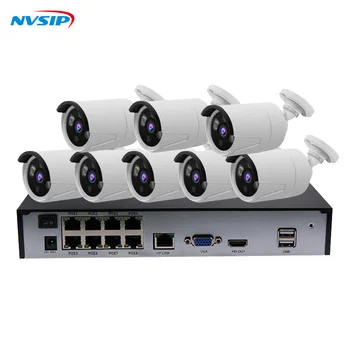 

5MP POE Kit H.265 CCTV Security Up to 8CH NVR Outdoor Waterproof IP Camera Audio P2P Surveillance Alarm Video System
