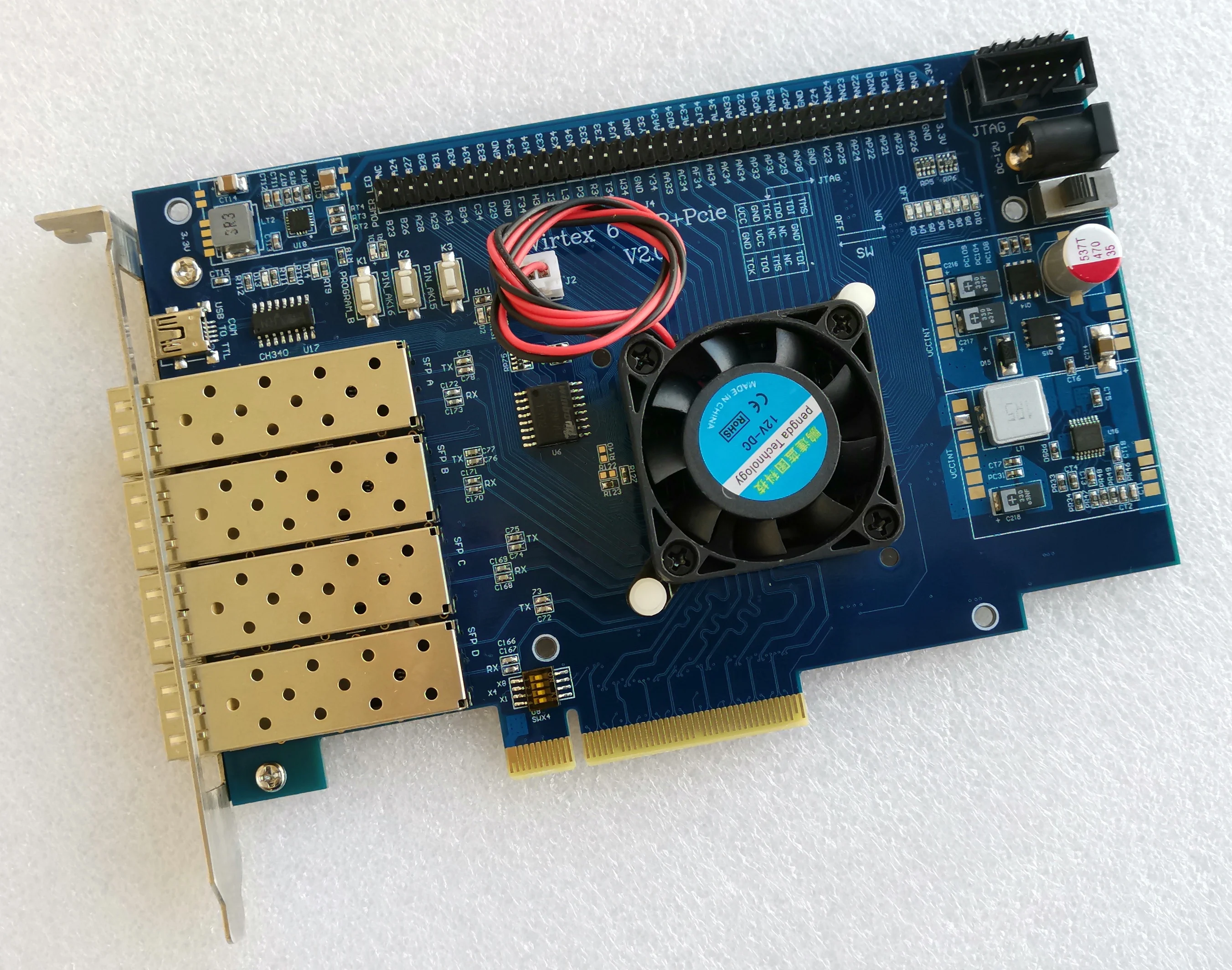 US $136.40 FPGA Development Board PCIe Virtex6 Development Board SFP Core Board
