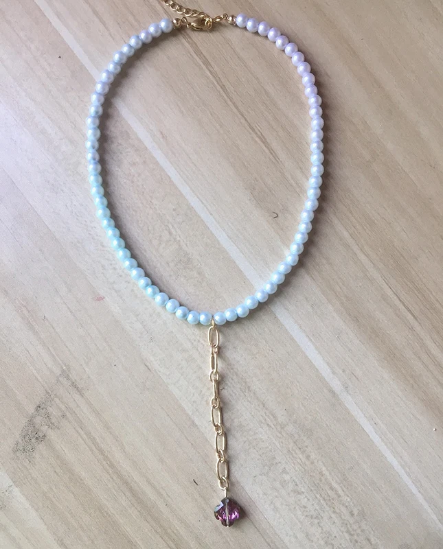 Boho жемчуг длинные хрустальные подвески цепи колье erkek kolye acero inoxible joyeria mujer bijoux femme sieraden ожерелье для женщин