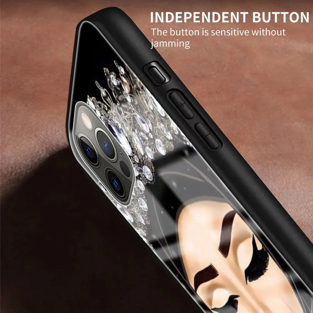 Tempered Glass Case For Apple iPhone 11 Pro Max 12 Mini XR 7 8 Plus SE 2020 X XS 6 6S Phone Cover Funda Crown Hijab Face Muslim