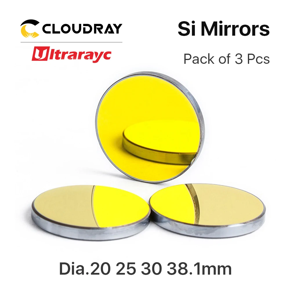 Ultrarayc высокое качество Si зеркало D19.05 20 25 30 38,1 мм Глянец(покрытие) золото для CO2 лазерной гравировки резки машина может Быстрая