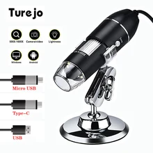 Digital Microscope Magnifier Led-Zoom Adjustable Solding Type-C 1600x3-In-1 Electronic