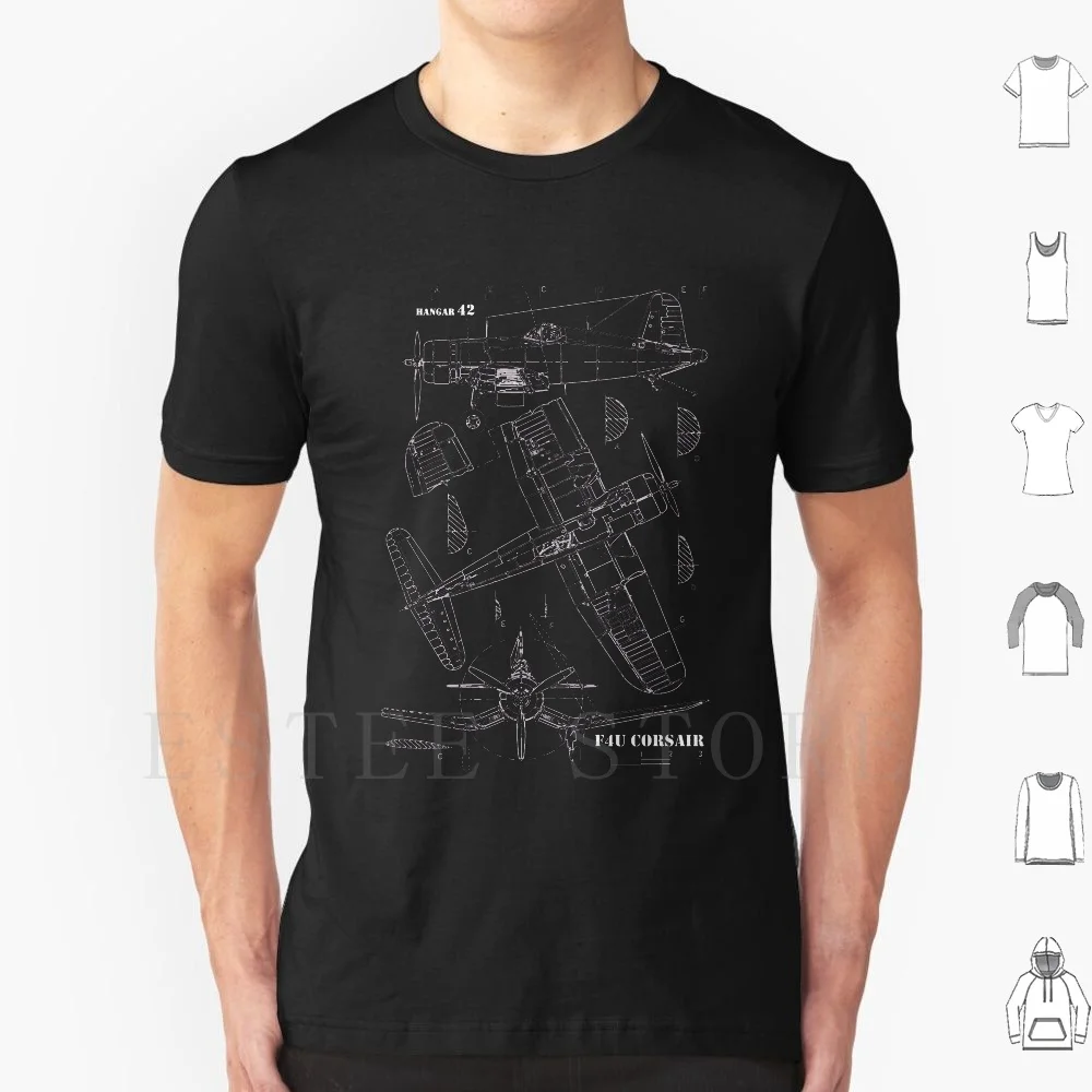 F4u Corsair T Shirt Print Cotton Spitfire Ww2 Warthunder World Of Warplanes Flight Airplane Fighter Jet Pilot | Мужская одежда