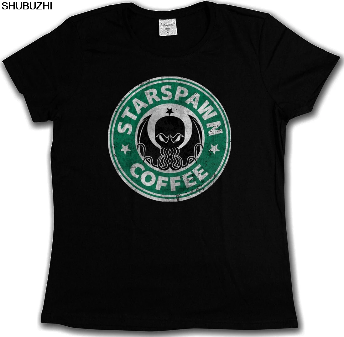 

STARSPAWN COFFEE T-SHIRT - Arkham Lovecraft Marsh Miskatonic Spawn Cthulhu Harajuku Tops Fashion Unique t-Shirt gift sbz4551
