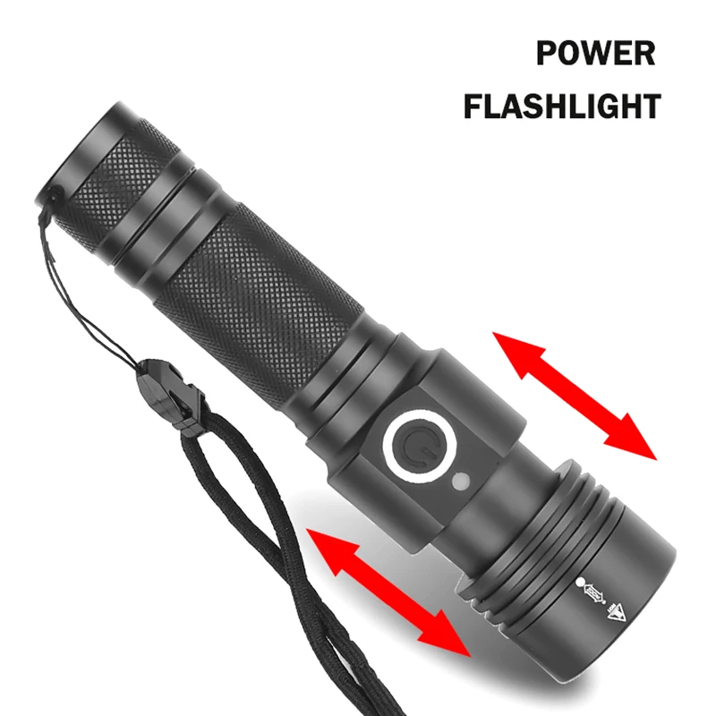 Фонарик ультра яркий xhp50.2 светодиодный фонарь USB Перезаряжаемый Фонарик масштабируемый светодиодный фонарь с батареей 18650