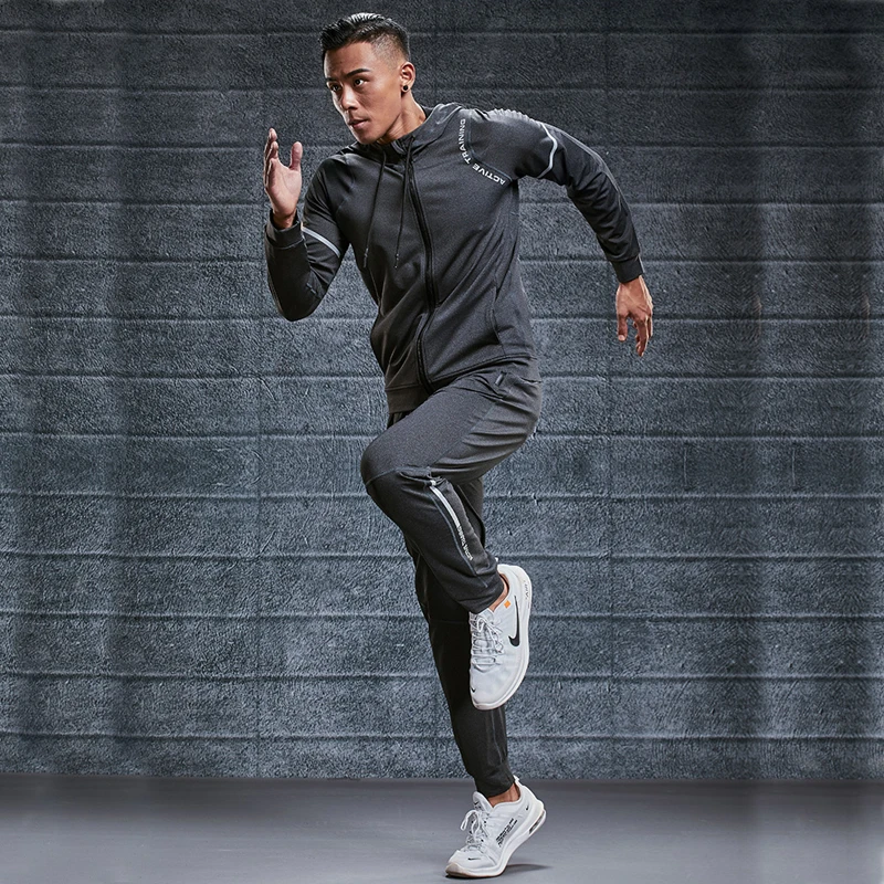 Men Sports Running Pants loose quick drying zipper Pockets autumn winter football training fitness casual jogging Gym Trousers