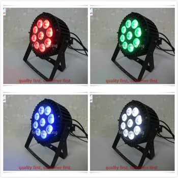 

E-6pcs with case Best Price Outdoor IP65 Par Light 9x10w RGBW Par 64 DMX Stage DJ Equipment Lighting