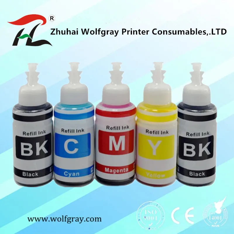 YI LE CAI Compatible dye ink kits for Epson printer L100 L110 L120 L132 L210 L222 L300 L312 L355 L350 L362 L366 L550 L555 L566